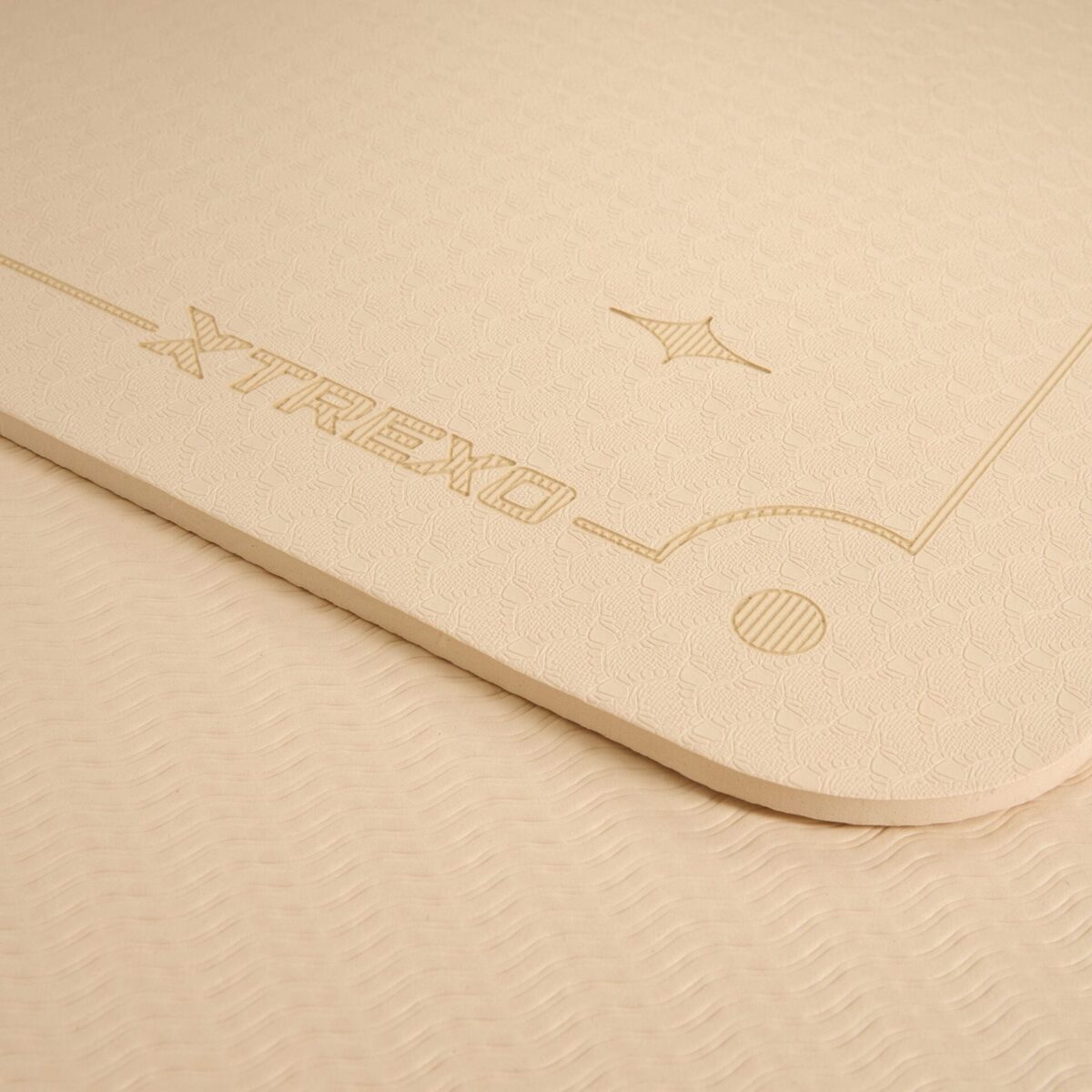 Фітнес килимок для йоги XTREXO EcoGrip 6 мм TXO-B4Z001-BZ світло-коричневий - Зображення 4