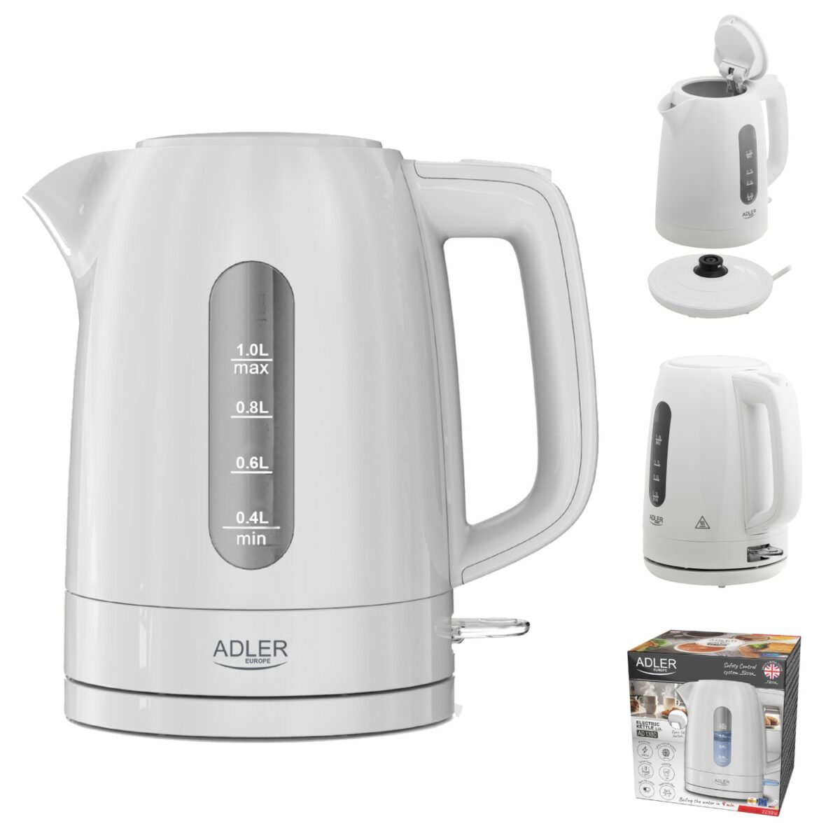 Компактний електричний чайник Adler AD 1380w 1L STRIX - Зображення 13