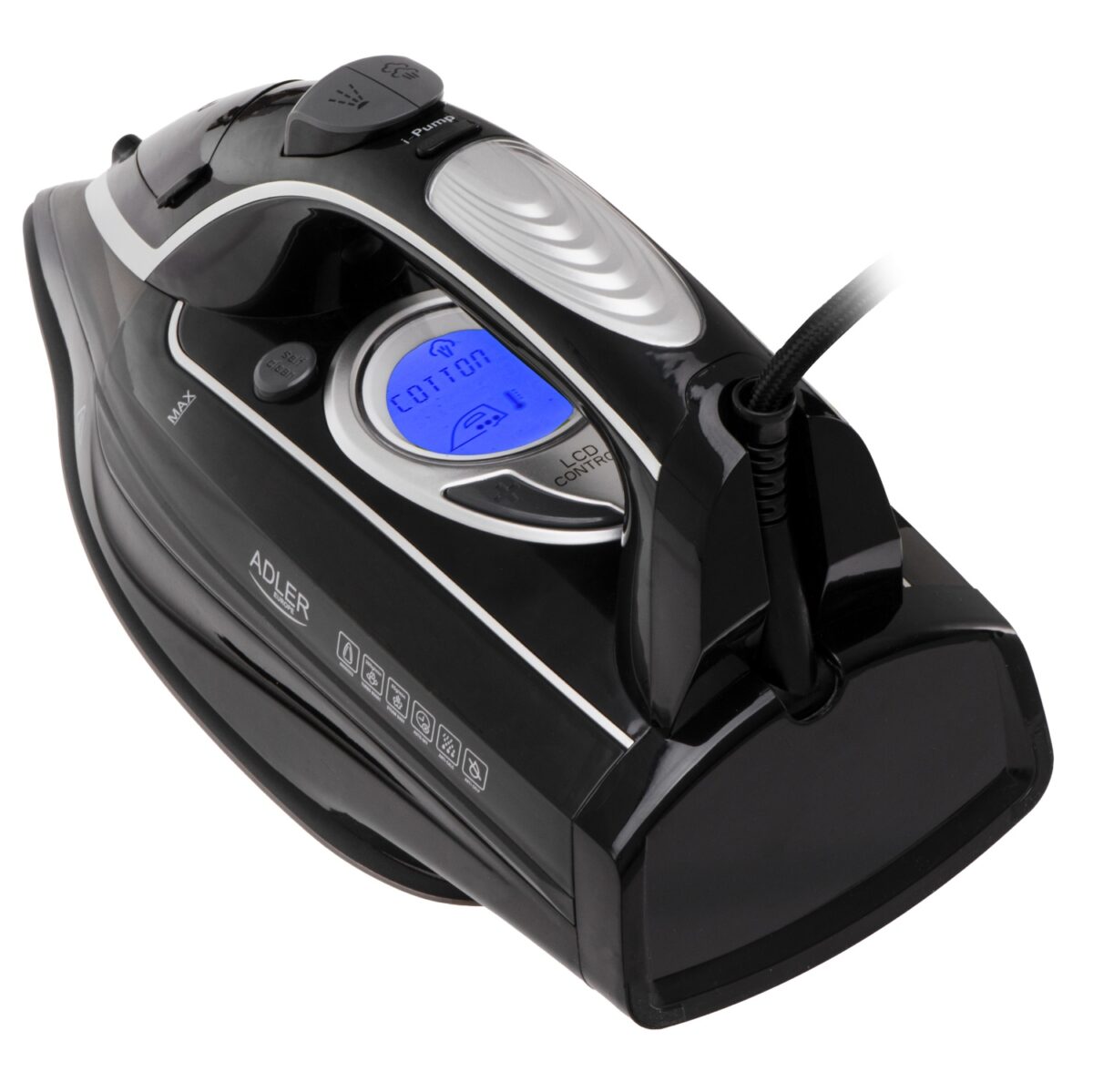 Парова праска Adler AD 5054 LCD 3000 W Stopa SWIFT GLIDE - Зображення 5