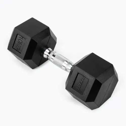 Гантель XTREXO Hex 10 кг з гумовим покриттям