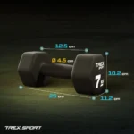 Гантелі Trex Sport TX-070VD 2x7 кг неопренові чавунні шестигранні для силових тренувань - Зображення 3