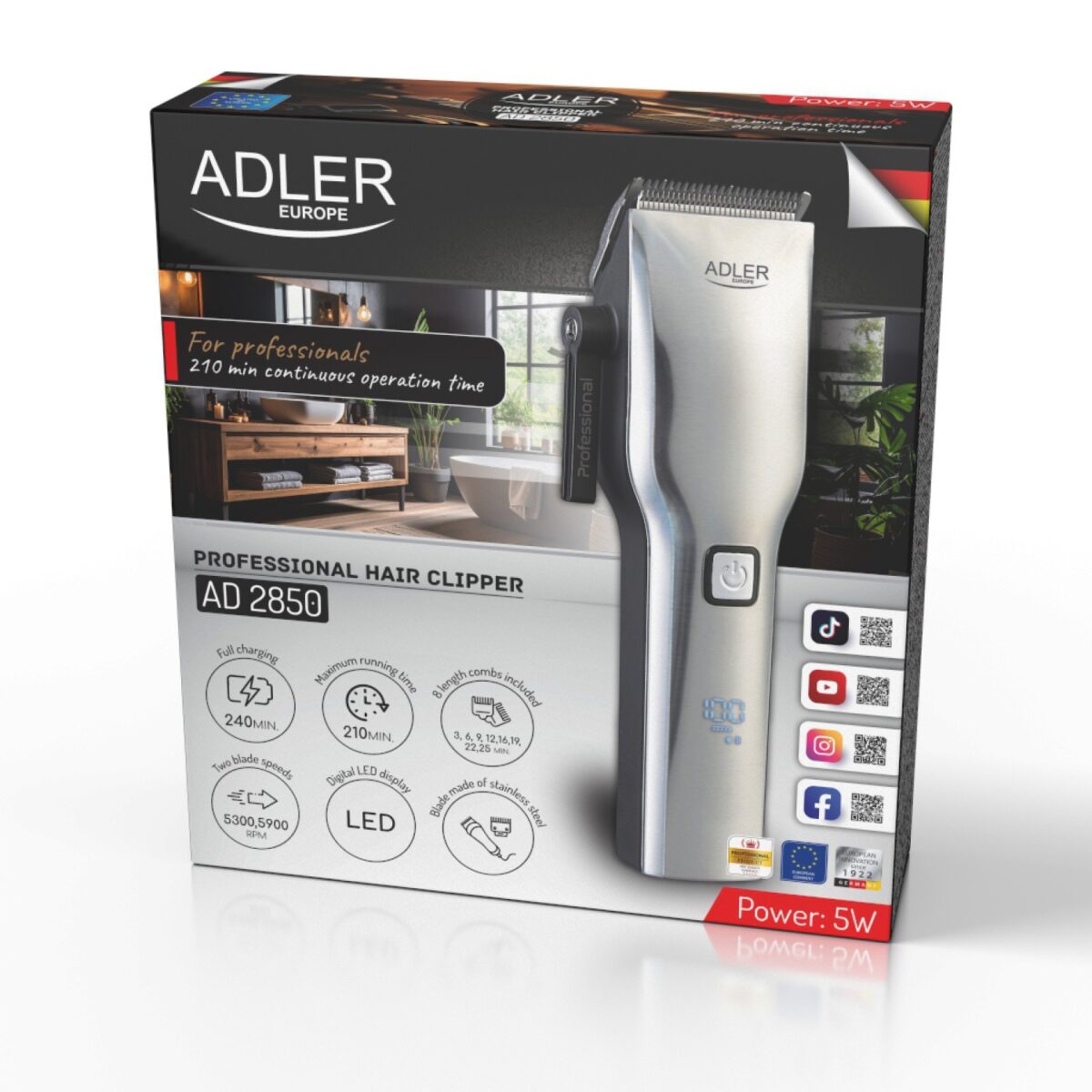 Машинка для стрижки Adler AD 2850 USB-C