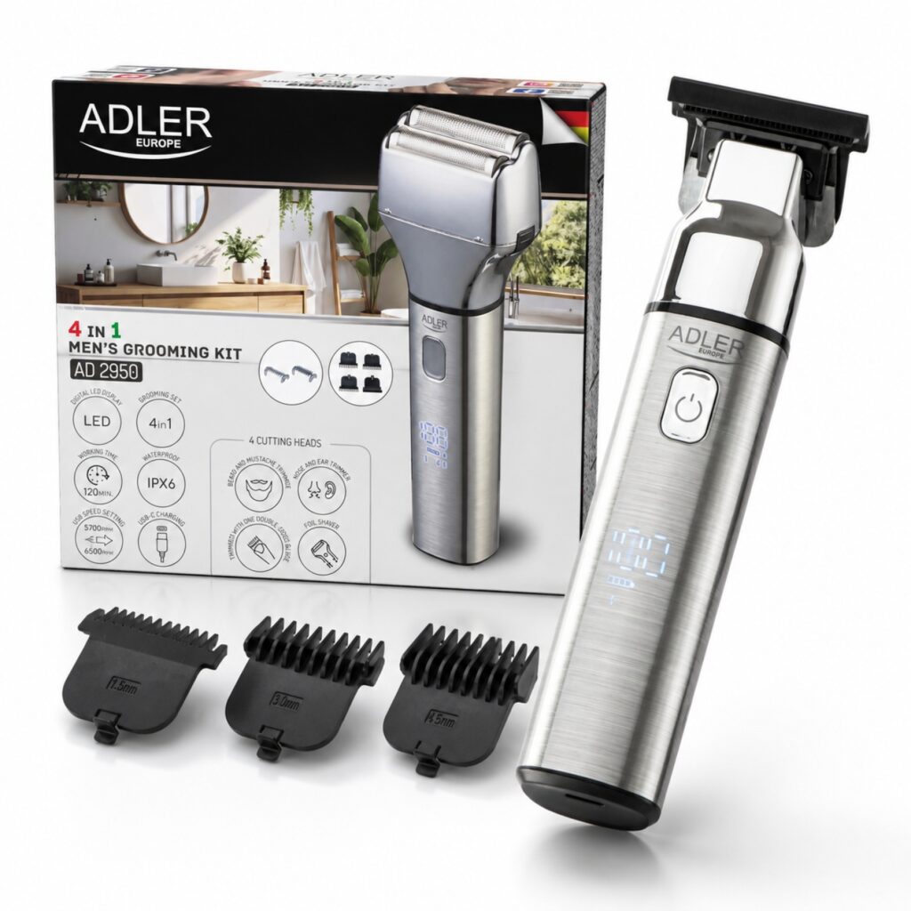 Тример 4в1 Adler AD 2950 LED USB-C IPX6