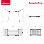 Сушарка для білизни Vileda King Ultimate 20 м, 174×56×112 см