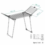 Сушарка для білизни Vileda King Ultimate 20 м, 174×56×112 см