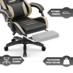 Геймерське крісло Hell's Chair HC-1039 2.0 Black Beige тканина - Зображення 7