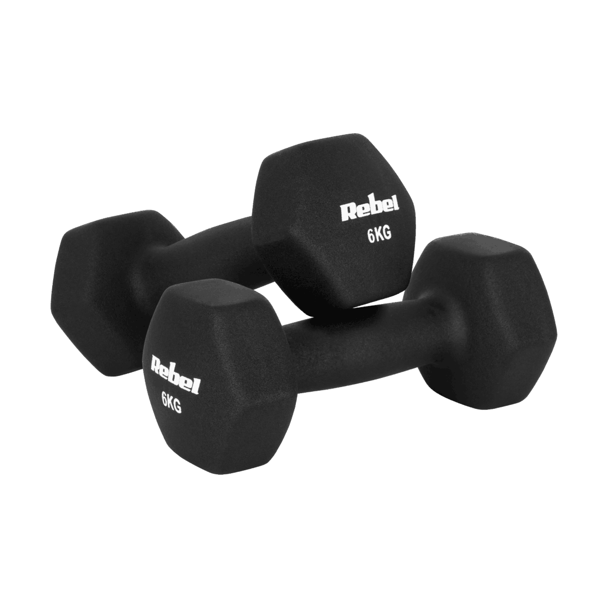 Гантелі HEX Rebel ACTIVE 2x6 кг з неопреновим покриттям, чавунні - Зображення 2
