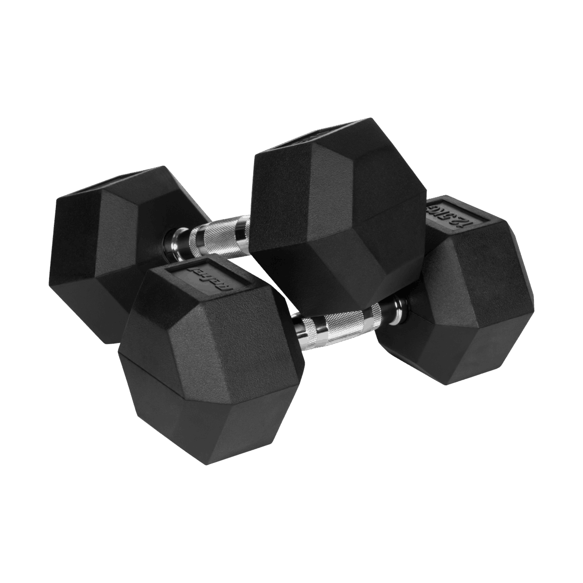 Гумовані чавунні гантелі HEX Rebel Active 2x12.5 кг міцність і безпека - Зображення 2