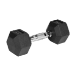 Гантелі Rebel HEX 2x5 кг з чавуну з гумовим покриттям для силових тренувань - Зображення 3