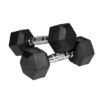 Гумовані чавунні гантелі HEX Rebel 2x6 кг з нековзним покриттям - Зображення 2