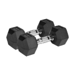 Гантелі Rebel HEX 2x7 кг з гумовим покриттям і чавунною основою
