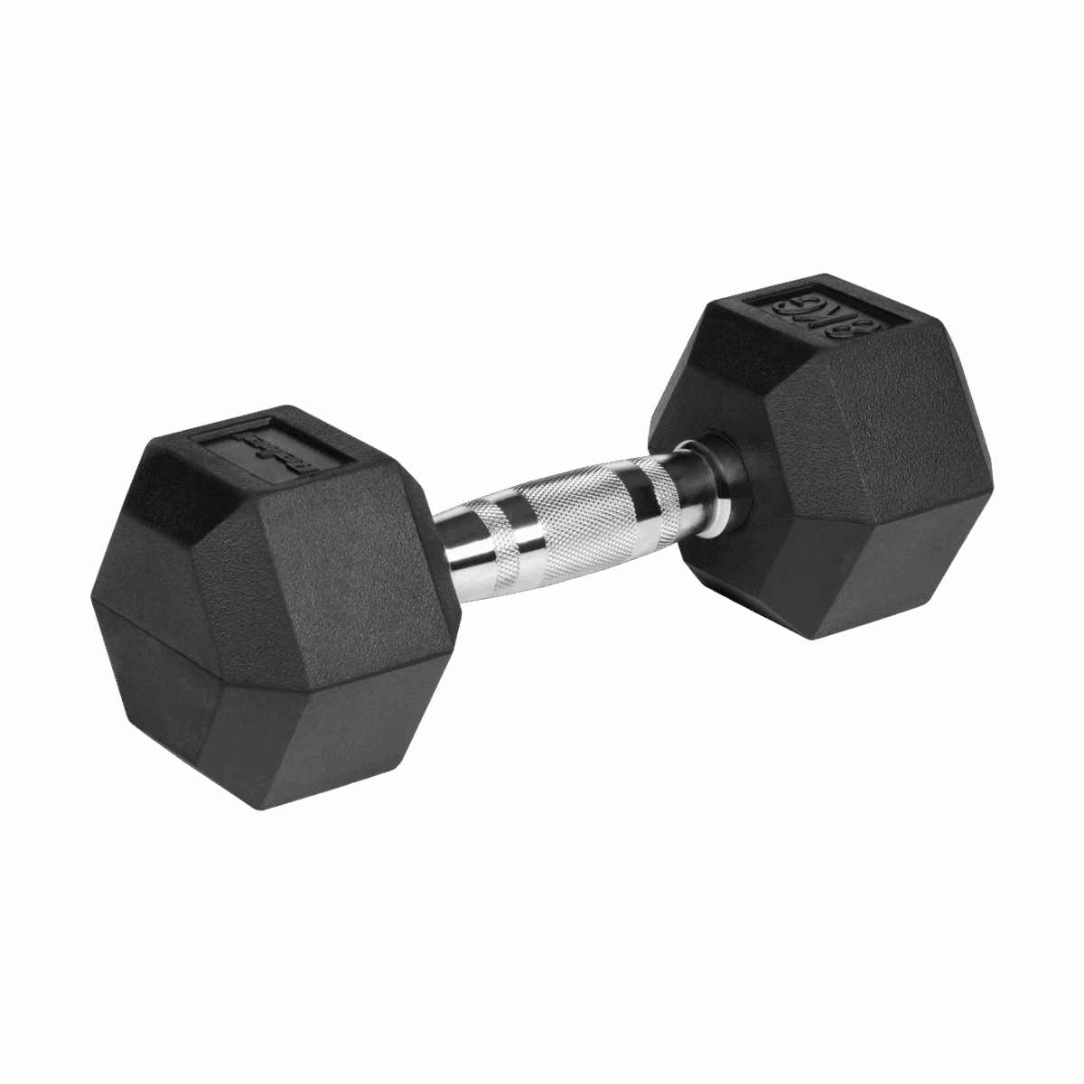 Гантелі Rebel HEX 2x8 кг чавунні з гумовим покриттям для силових тренувань - Зображення 3
