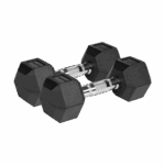 Гантелі Rebel HEX 2x8 кг чавунні з гумовим покриттям для силових тренувань