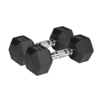 Гантелі HEX Rebel Active 2x9 кг з гумовим покриттям та чавунною основою