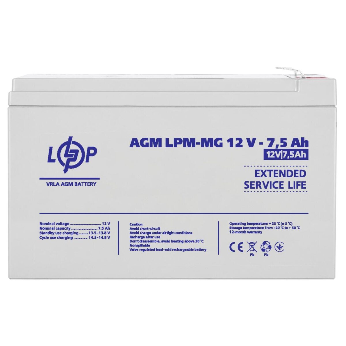 Акумулятор мультигелевий LogicPower LPM-MG 12V - 7.5 Ah - Зображення 4