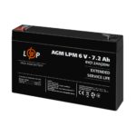 Акумулятор AGM LogicPower LPM 6V 7.2 Ah - Зображення 3