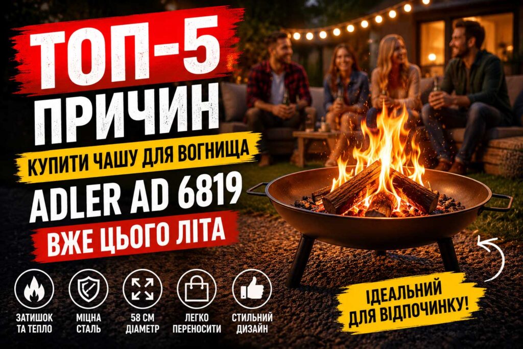 ТОП-5 причин купити чашу для вогнища Adler AD 6819 вже цього літа