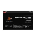 Акумулятор AGM LogicPower LPM 6V 7.2 Ah - Зображення 2