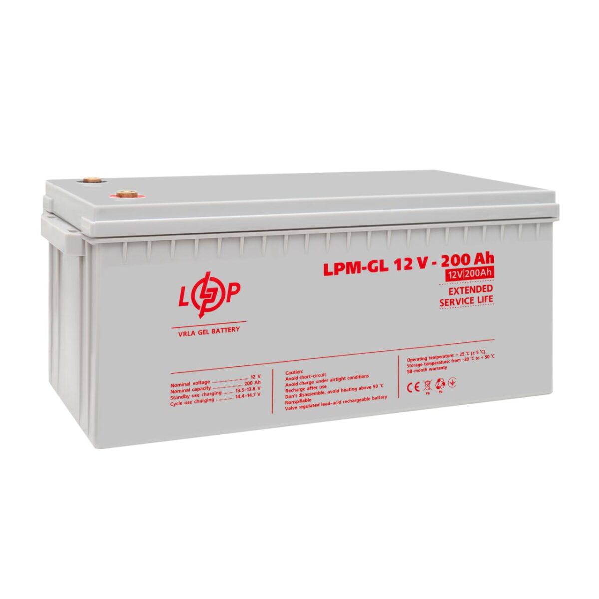 Акумулятор гелевий LogicPower LPM-GL 12V 200 Ah - Зображення 4