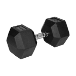 Гантель Rebel Active HEX 32.5 кг з гумовим покриттям та чавуну для силових тренувань