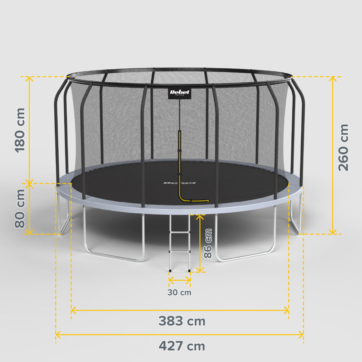 Батут Rebel RBA-8004 Active PRO 14ft/427cm - Зображення 8