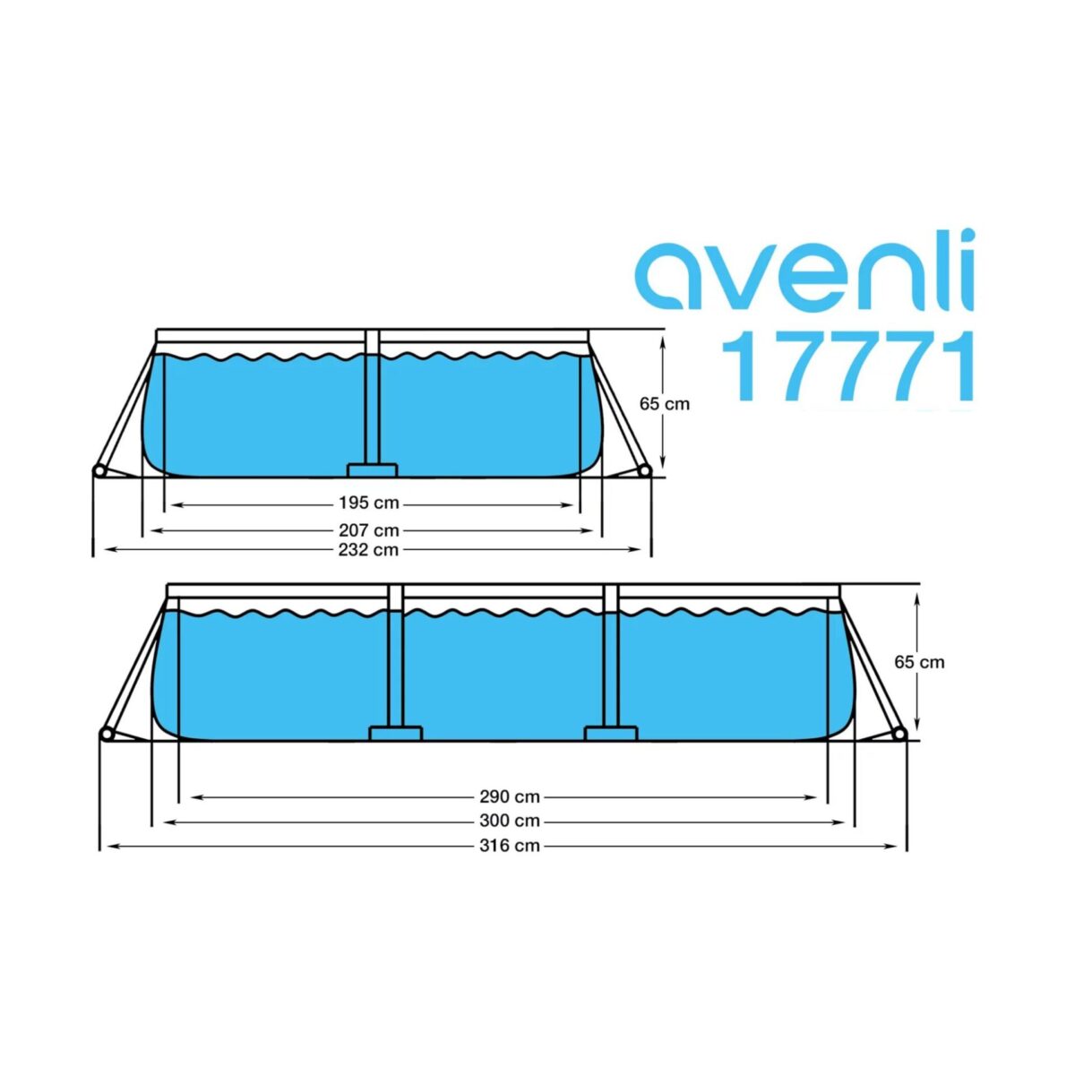 Басейн каркасний Avenli 17771EU 300х207х66 м із системою фільтрації - Зображення 5