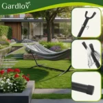 Гамак Gardlov 200x150 см на сталевому стелажі до 250 кг - Зображення 4