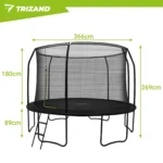 Батут Trizand 366 см з сіткою драбинкою 150 кг - Зображення 2