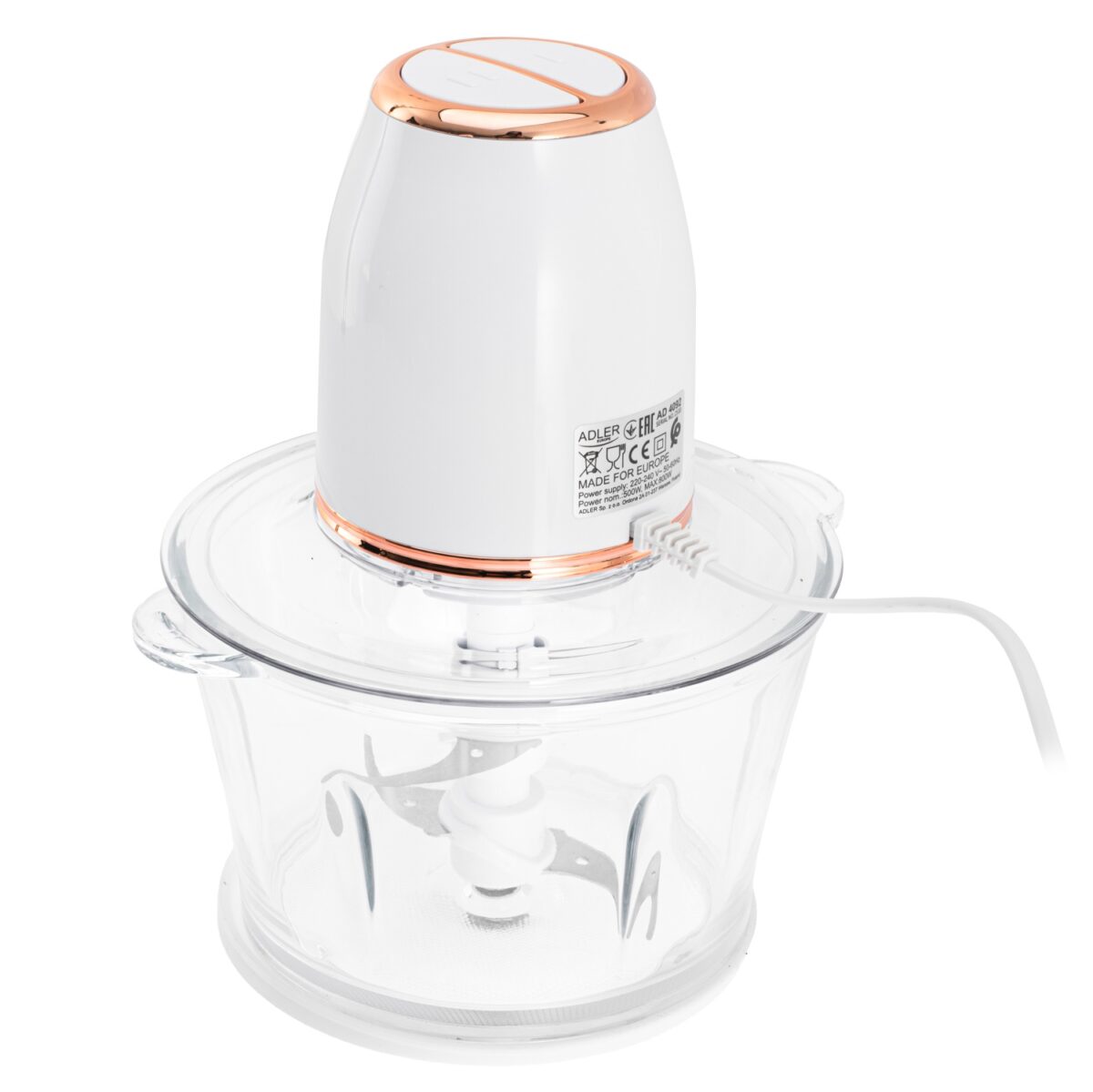 Подрібнювач зі скляною чашею Adler AD 4092 XXL 2L