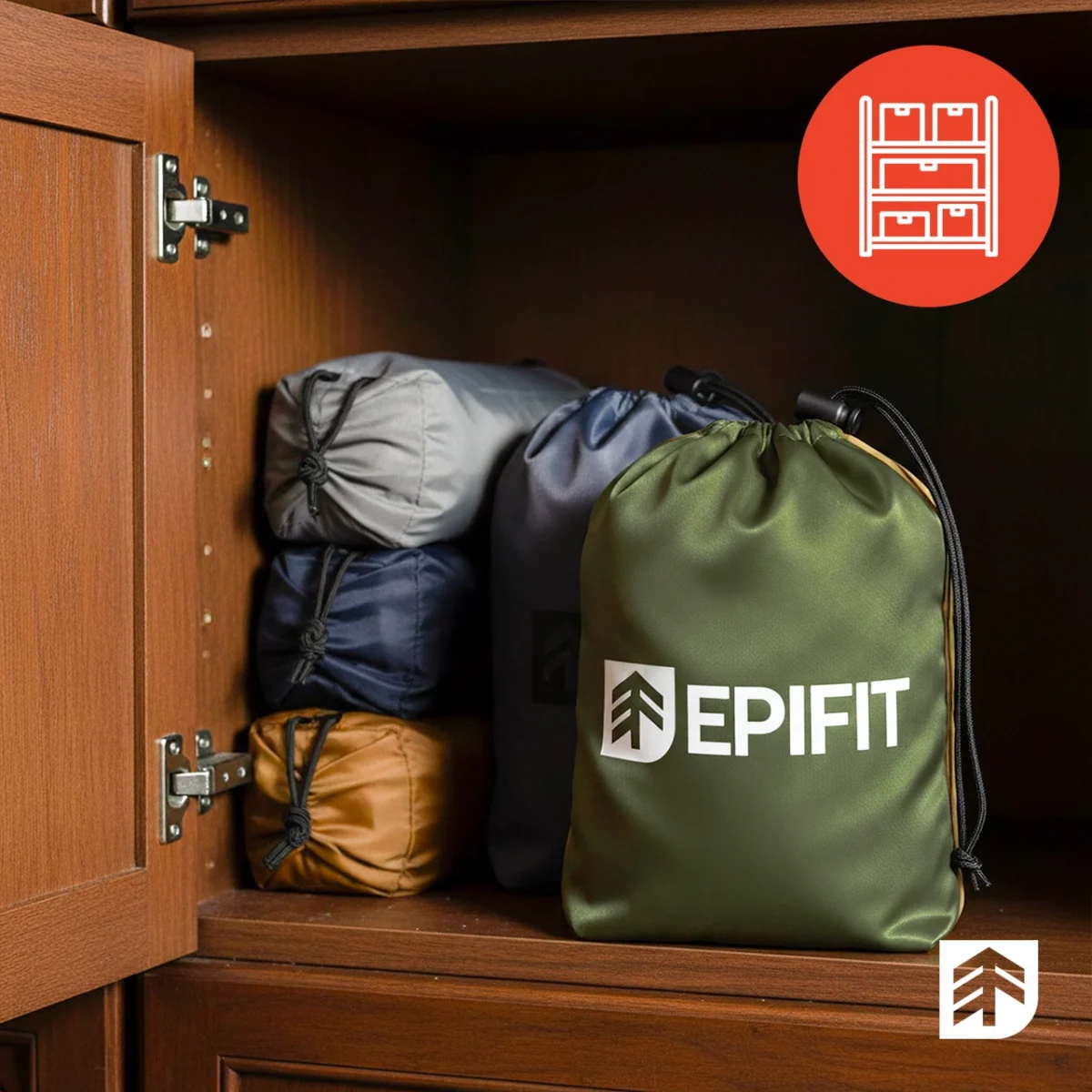 Гамак туристичний EPIFIT CALM300 114261, двомісний, хакі-зелений, до 200 кг - Зображення 10