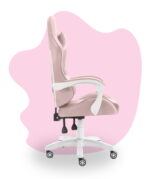 Геймерське комп'ютерне крісло Hell's Chair HC-1000 Kids Pink White велюр - Зображення 4