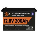 Акумулятор LogicPower LP LiFePO4 12V 12.8V 200Ah 2560Wh Smart BMS 150А з BT пластик - Зображення 2
