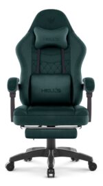 Геймерське комп'ютерне крісло Hell's Chair HC-1015 Green, велюр - Зображення 2