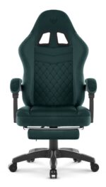 Геймерське комп'ютерне крісло Hell's Chair HC-1015 Green, велюр - Зображення 3
