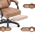 Геймерське комп'ютерне крісло Hell's Chair HC-1015 Light Brown, екошкіра - Зображення 10