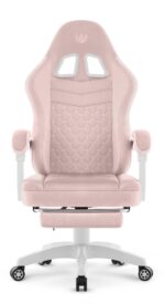 Геймерське комп'ютерне крісло Hell's Chair HC-1015 Pink, рожевий велюр - Зображення 2