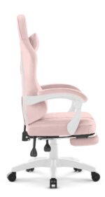Геймерське комп'ютерне крісло Hell's Chair HC-1015 Pink, рожевий велюр - Зображення 3