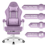 Геймерське комп'ютерне крісло Hell's Chair HC-1015 Purple, фіолетовий велюр - Зображення 7