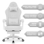 Геймерське комп'ютерне крісло Hell's Chair HC-1015 White біла екошкіра - Зображення 7