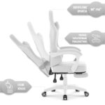 Геймерське комп'ютерне крісло Hell's Chair HC-1015 White біла екошкіра - Зображення 9