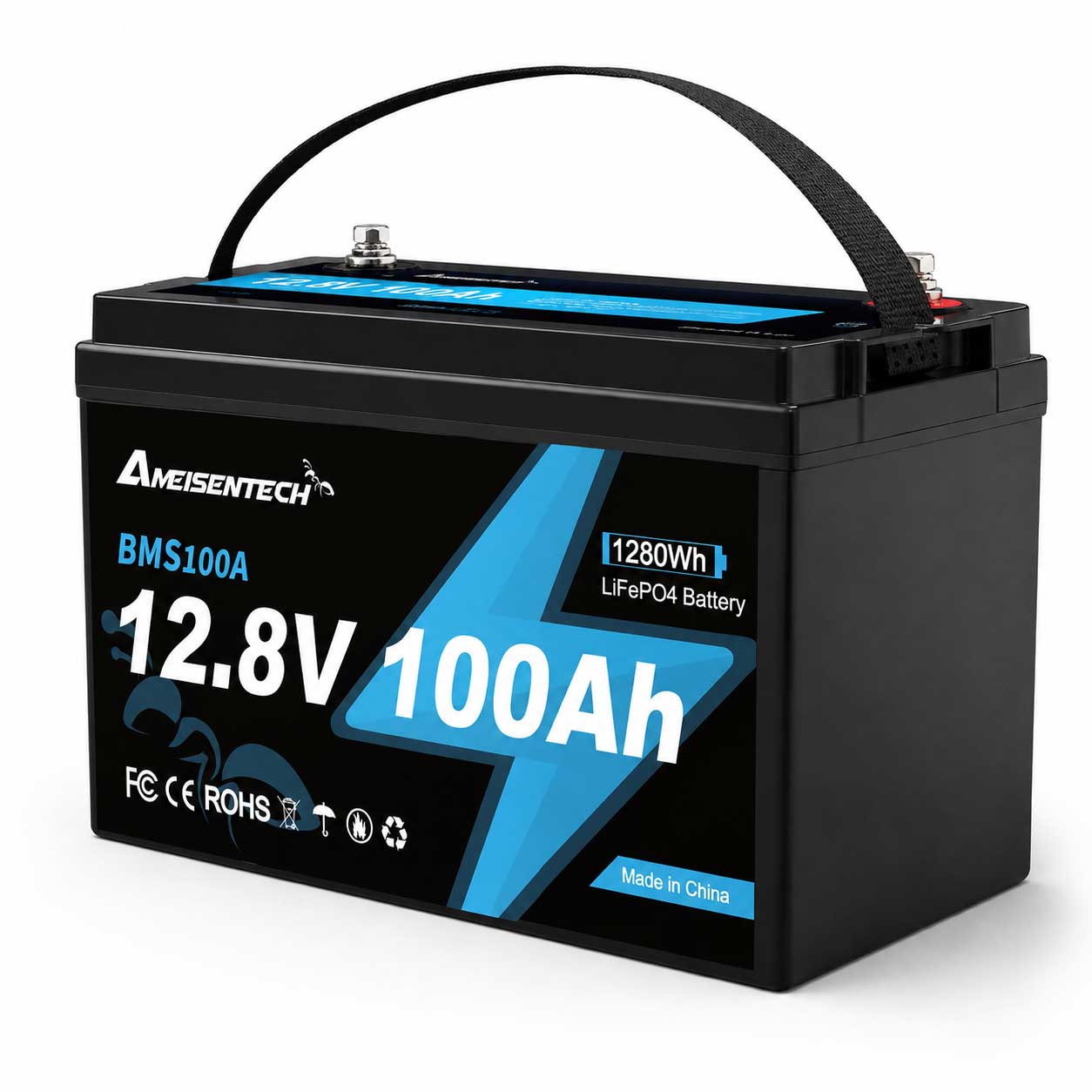 a-7278733837_lifepo4-12v-100ah-1000x1000-2 Акумулятор LiFePO4 Ameisentech 12.8V 100Ah з BMS 100A