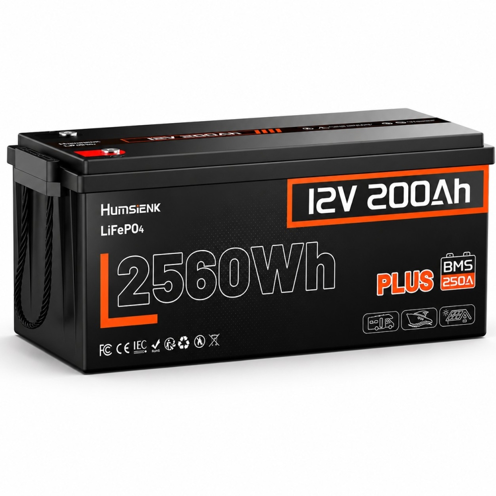 Акумулятор Humsienk LiFePO4 PLUS 200Ah 250A BMS 12 V (HS12V200AH250PLUS)