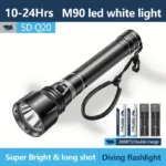 LED Ліхтарик SMILING SHARK M90 22 см для підводного плавання та охоти - Зображення 4
