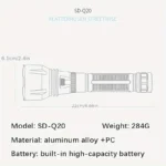 LED Ліхтарик SMILING SHARK M90 22 см для підводного плавання та охоти - Зображення 3
