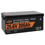 Акумулятор LogicPower LP LiFePO4 24V 25.6V 200Ah 5120Wh Smart BMS 100А з BT пластик Уцінка - Зображення 4