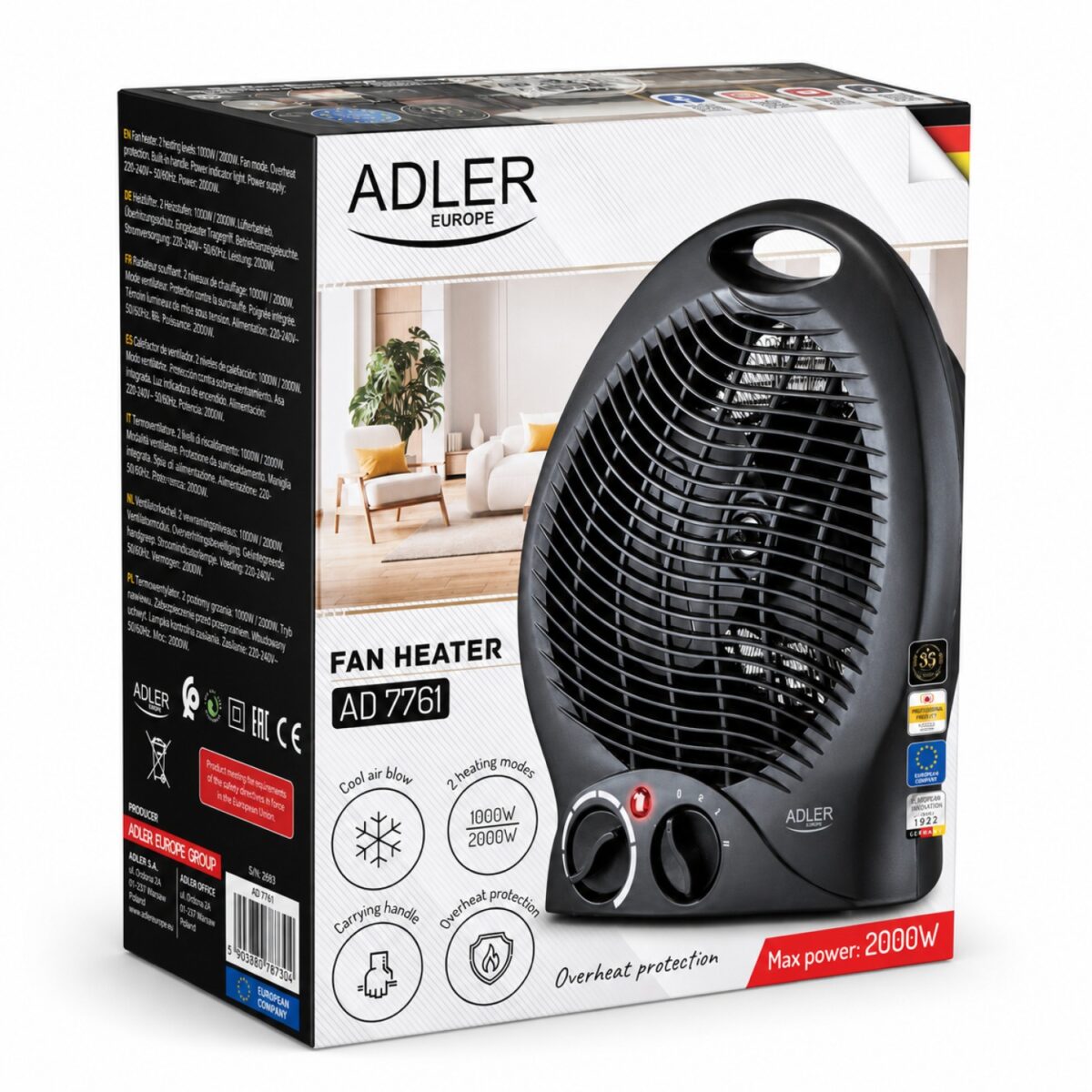 Тепловентилятор Adler AD 7761 2000W