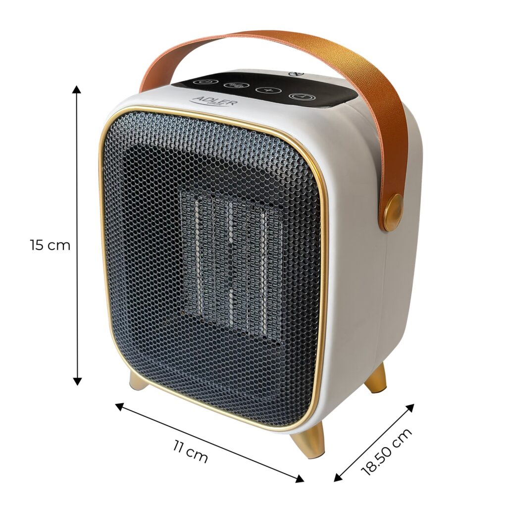 Керамічний тепловентилятор Adler AD 7762 1000W розміри