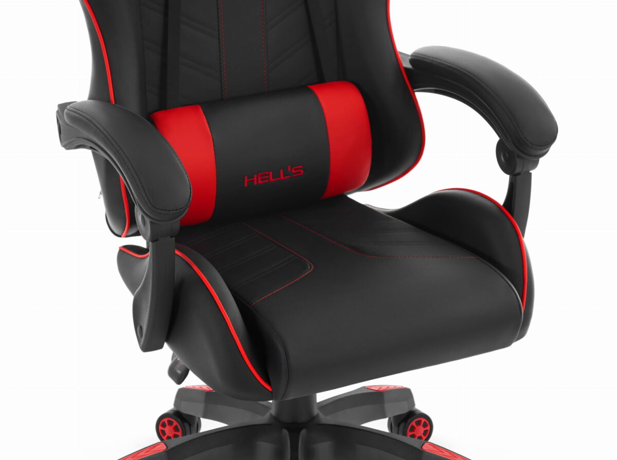 Геймерське комп'ютерне крісло Hell's Chair HC-1007 Red Black - Зображення 6