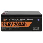 Акумулятор LogicPower LP LiFePO4 24V 25.6V 200Ah 5120Wh Smart BMS 100А з BT пластик Уцінка