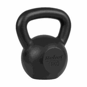 Гиря чавунна Rebel Active RBA-2323-18 18 кг із ергономічною ручкою та плоским дном